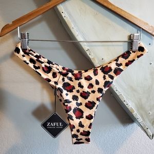 NWT high cut cheeky leopard zaful bikini bottoms